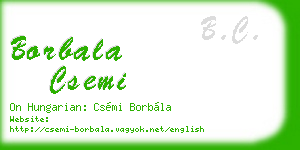 borbala csemi business card